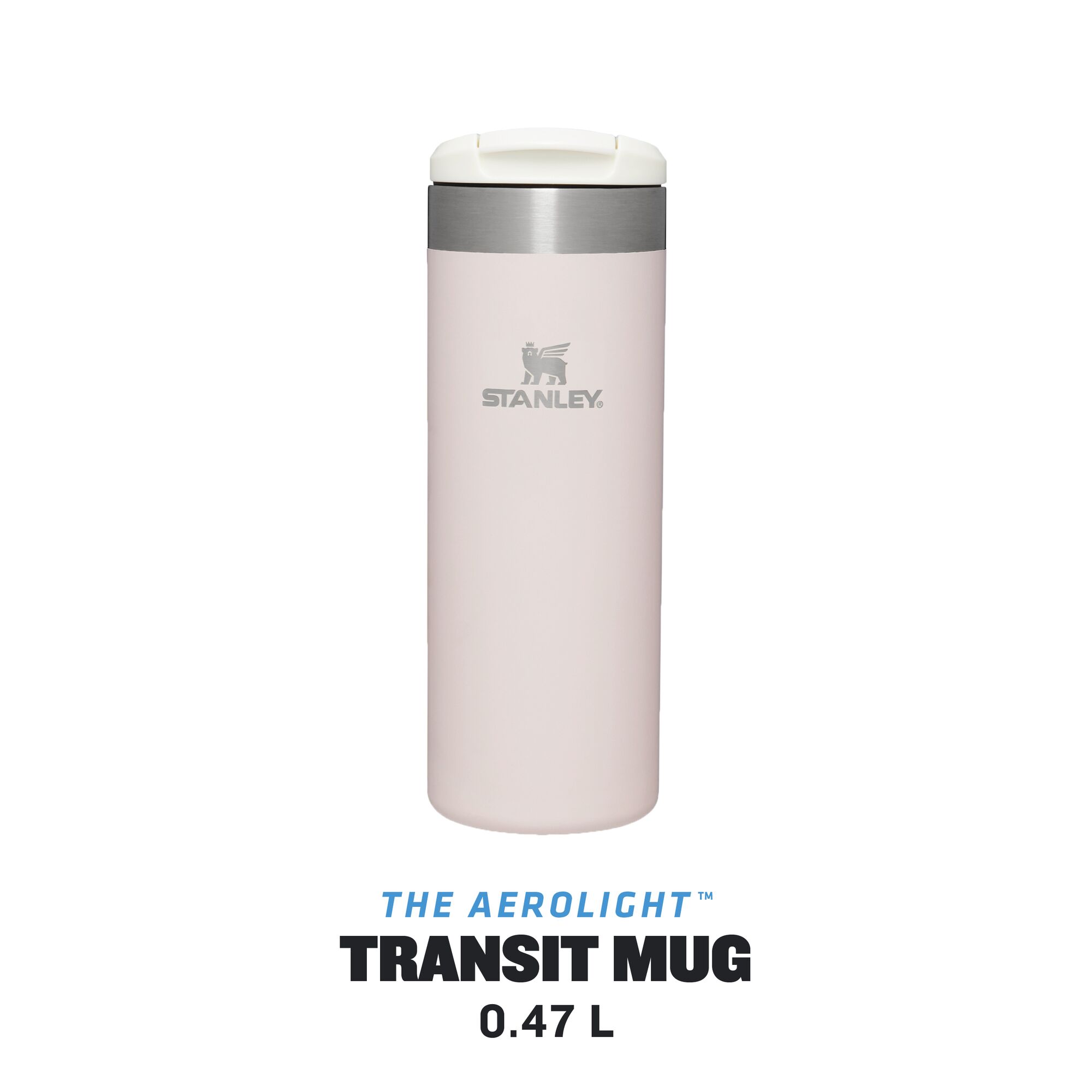 Stanley Isolierbecher The Aerolight Transit Mug 0,47l Rose Quartz Metall