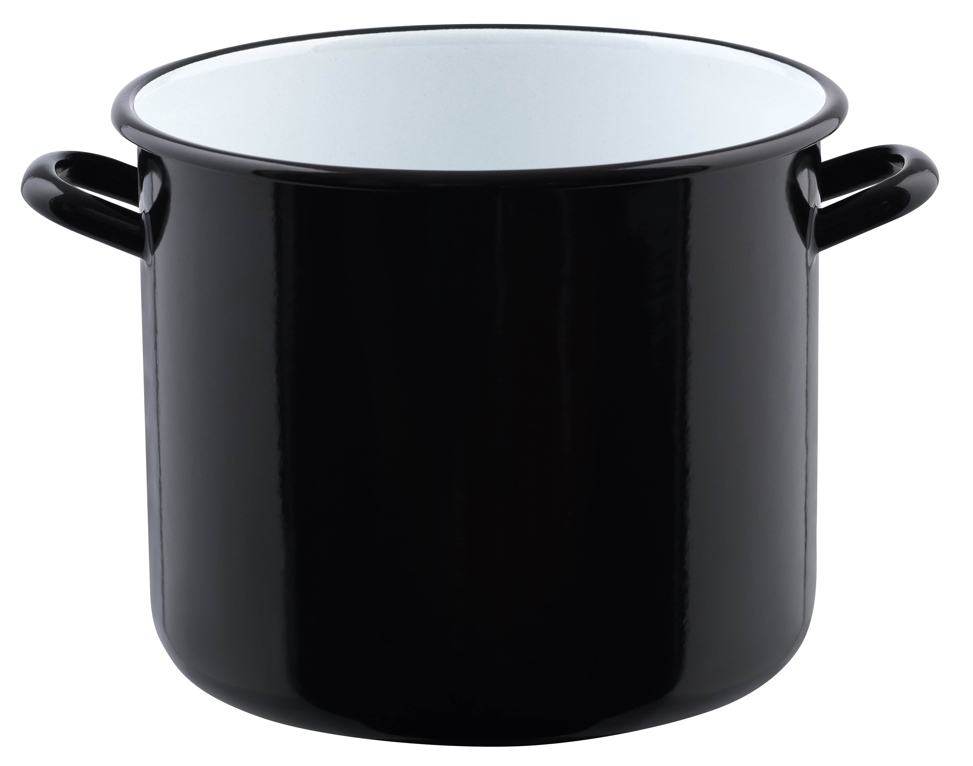 Riess Suppentopf Classic Schwarz Emaille 28 cm 12 l Riess Suppentopf Classic Schwarz Emaille 28 cm 12 l