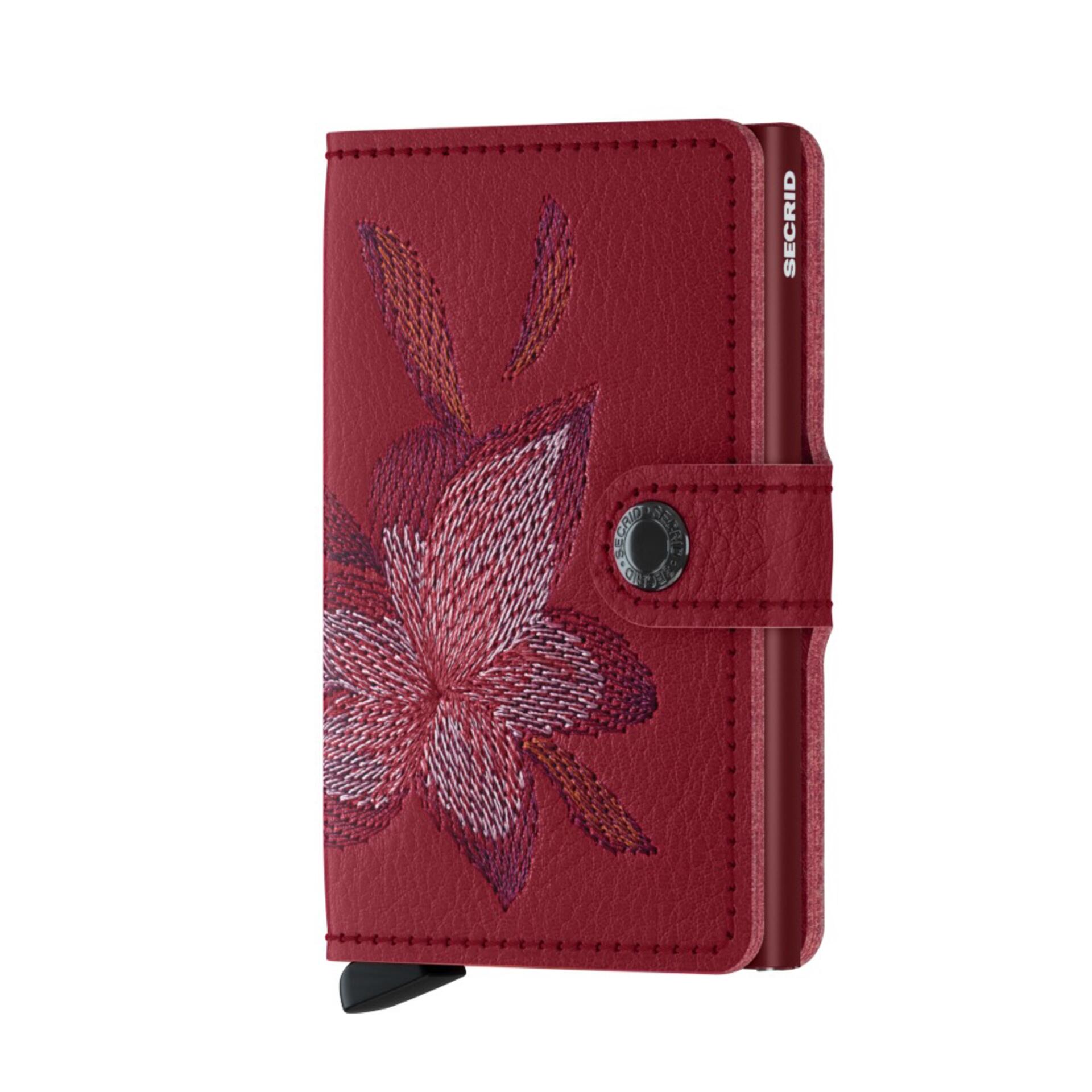 Secrid Miniwallet Stitch Magnolia Rosso Leder