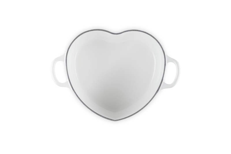 Le Creuset Herzbräter mit Herzknauf 20 cm White