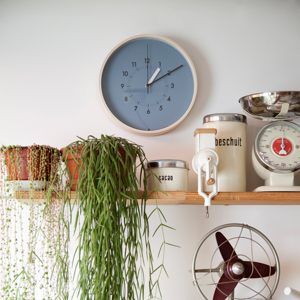 Lemnos Wanduhr AWA Clock-SOSO (WA) / blue