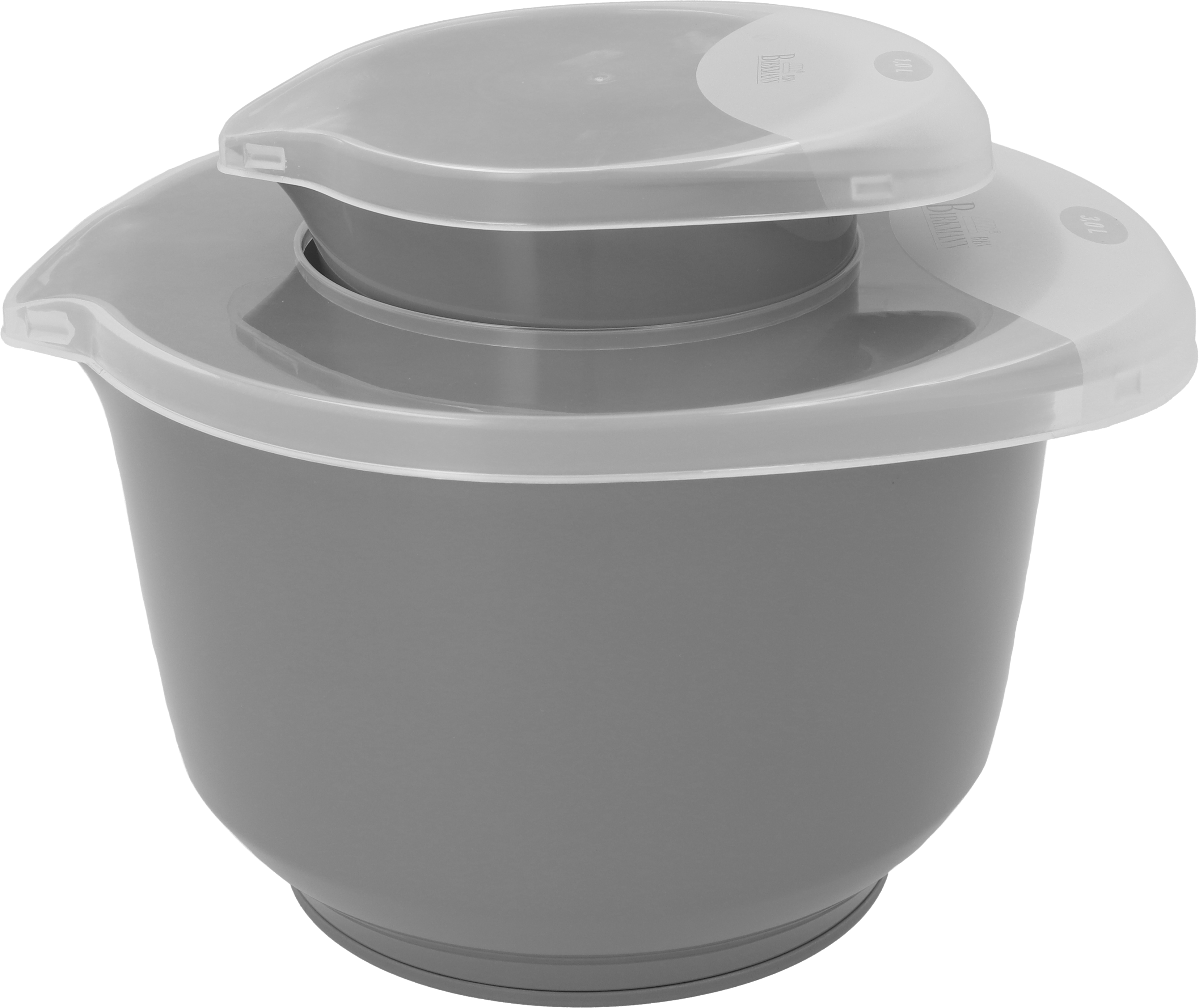 Birkmann Rühr- und Servierbecher Colour Bowl, Grau, 1,0 Lit
