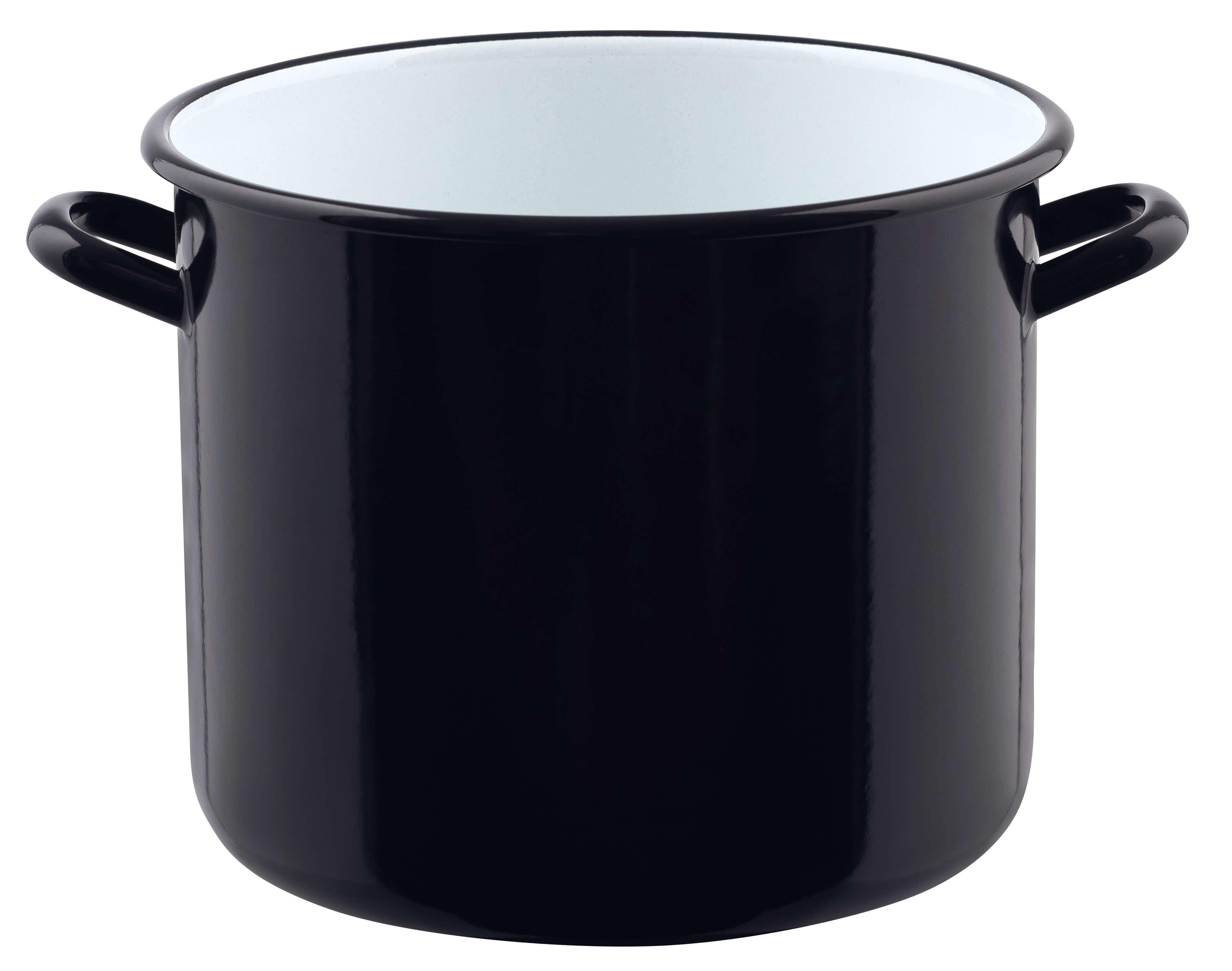 Riess Suppentopf Classic Schwarz Emaille 20 cm 4 l  Riess Suppentopf Classic Schwarz Emaille 20 cm 4 l