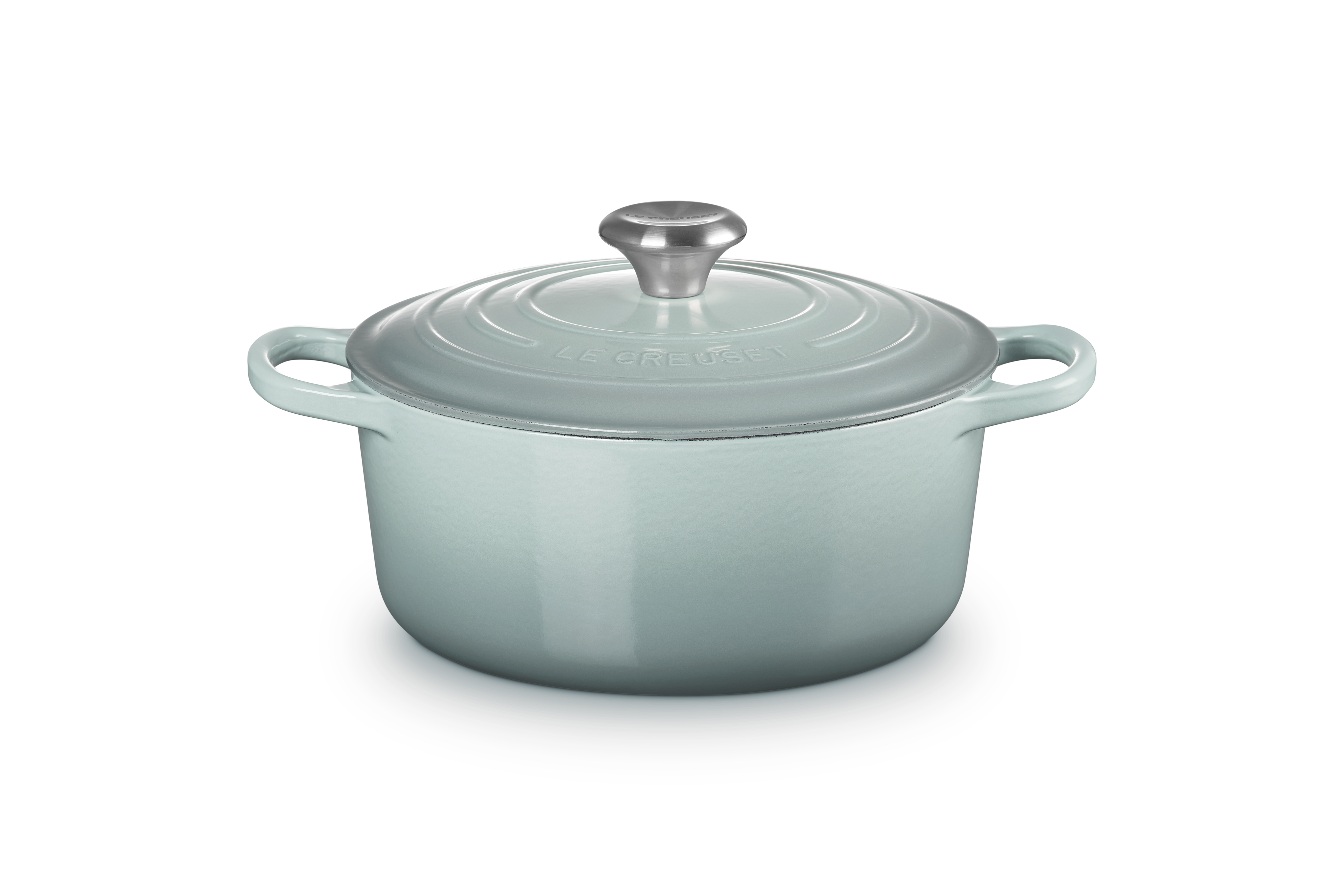 Le Creuset Bräter Signature rund 24 cm Sea Salt
