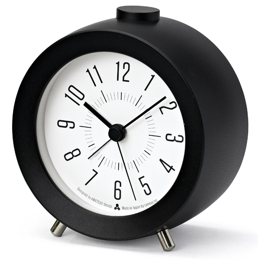 Lemnos Wecker AWA Clock-JIJI alarm / black