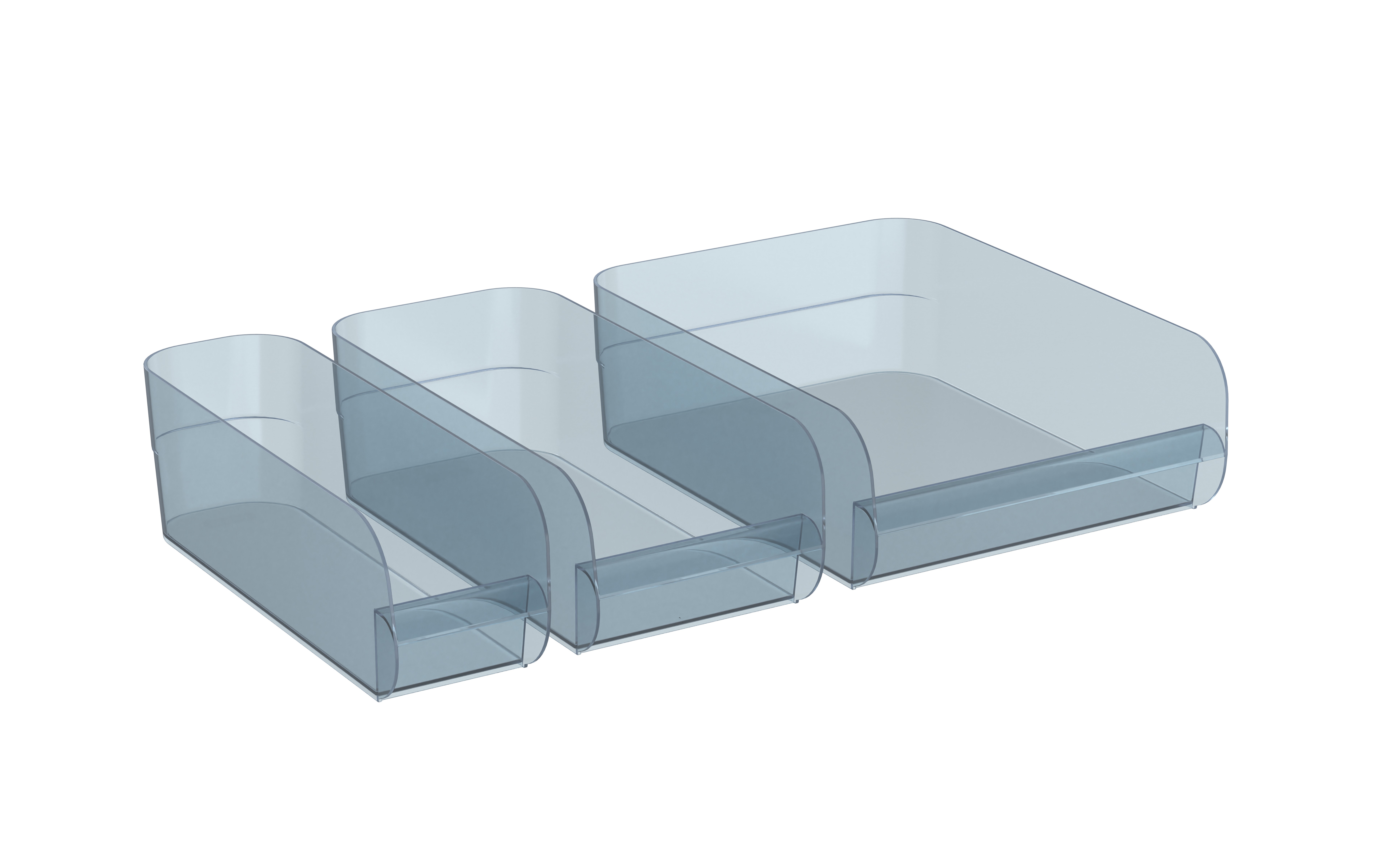 ROTHO Kühlschrankorganizer-Set "Liskamm" 3-teilig transparent
