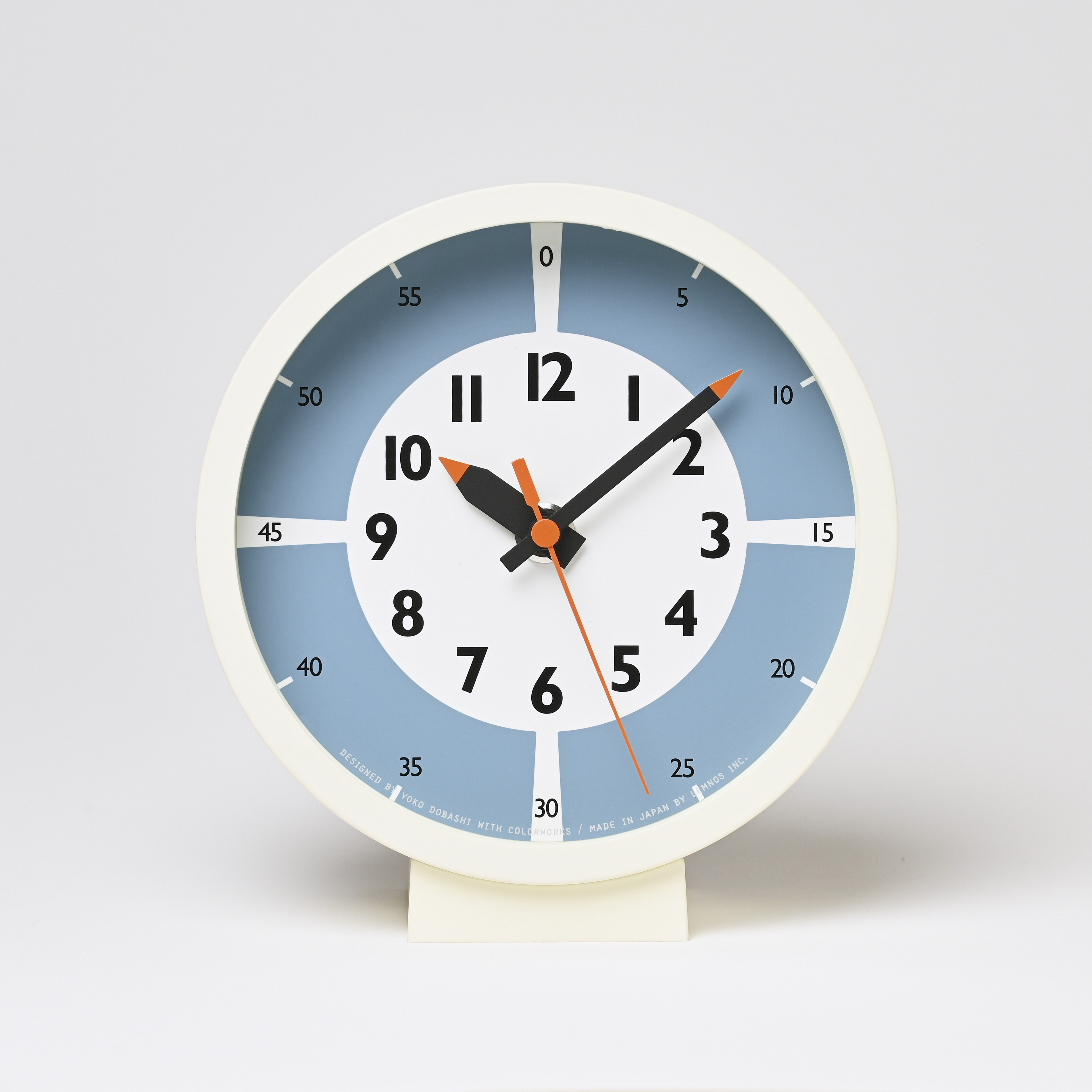 Lemnos Tischuhr funpun clock with color! for table! Light Blue