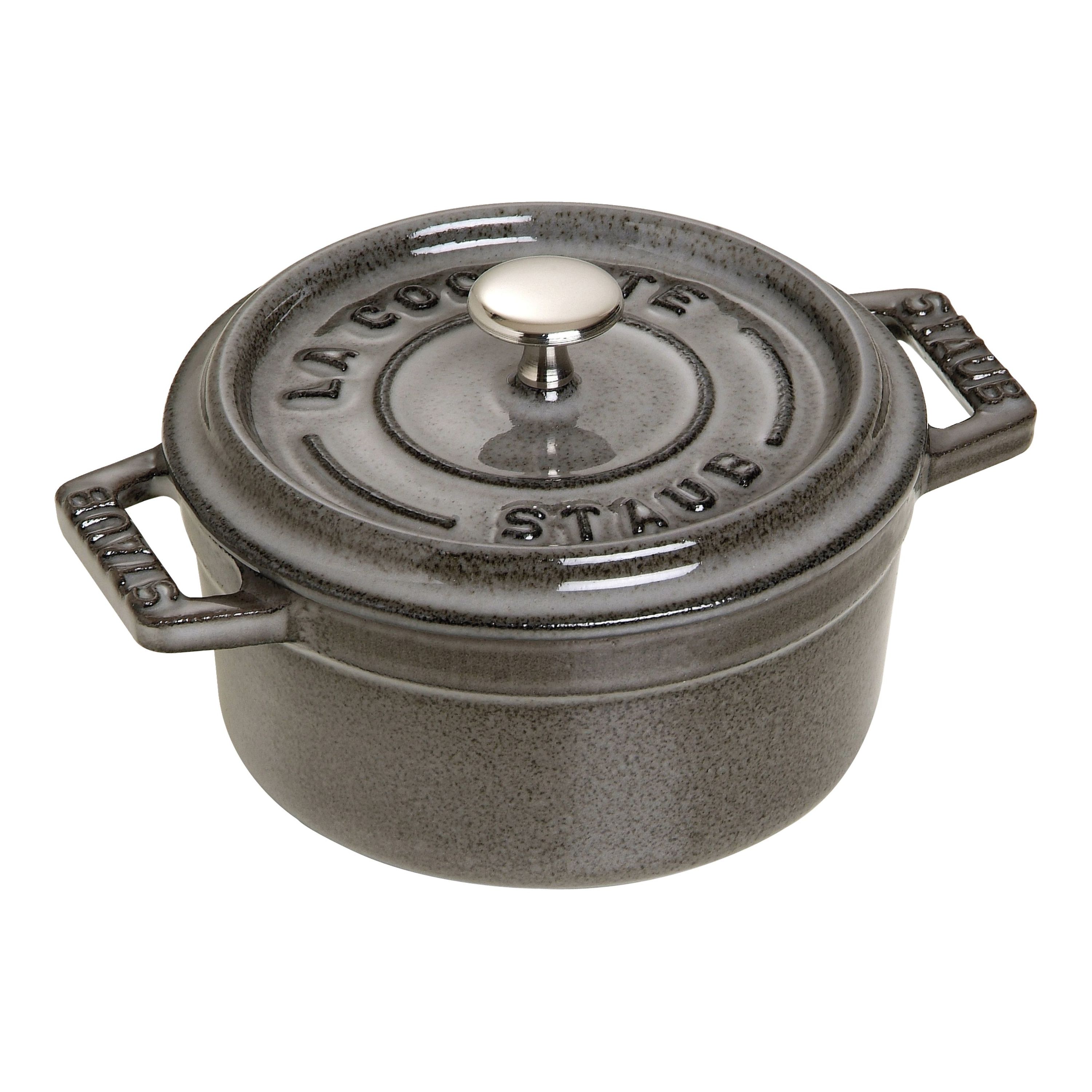 Staub La Cocotte Mini Cocotte 10 cm, rund, Graphit-Grau, Gusseisen