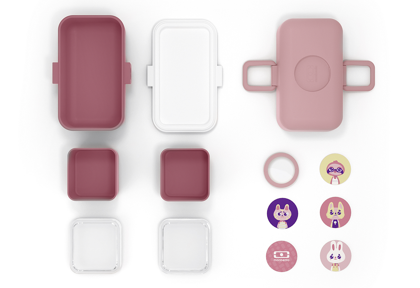 MONBENTO Tresor Lunchbox/Brotdose 16cm blush