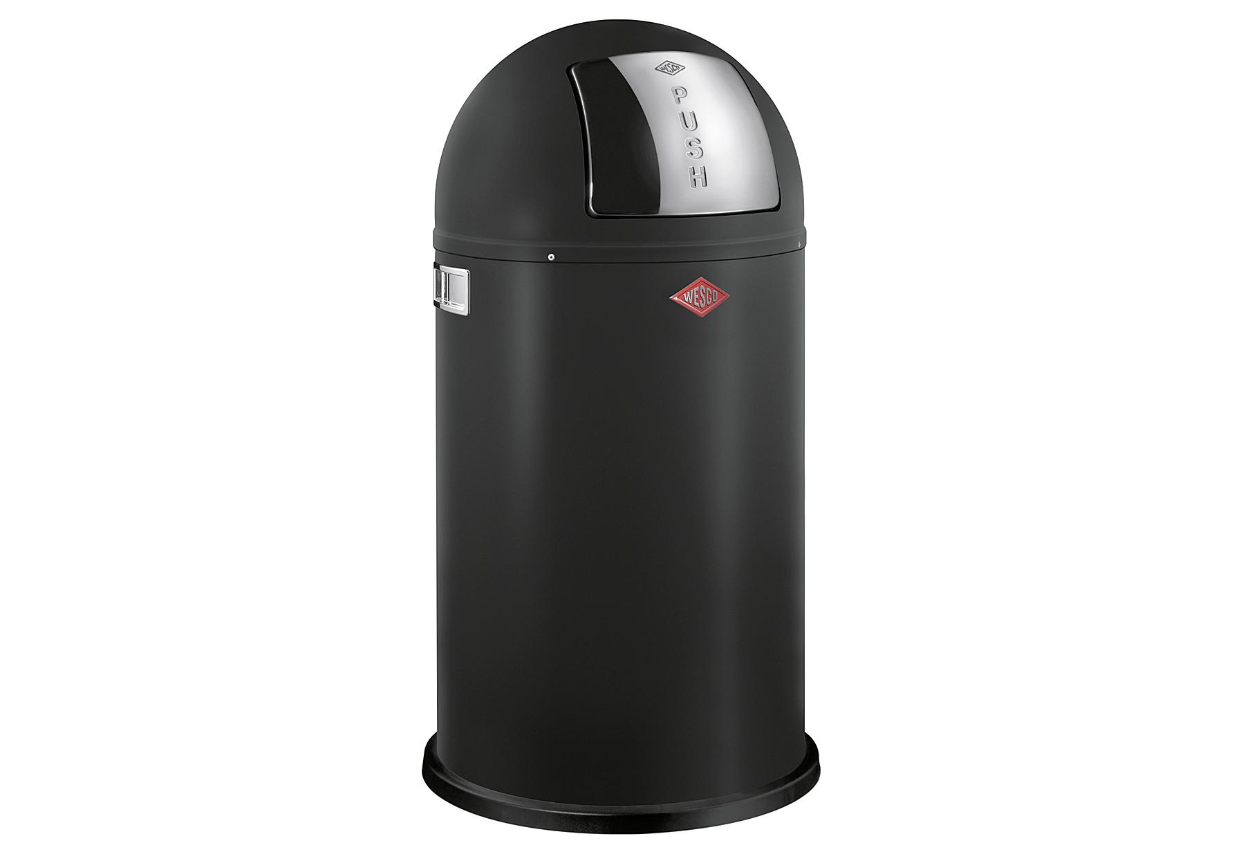 WESCO Abfallsammler "Pushboy" 50000 ml schwarz matt