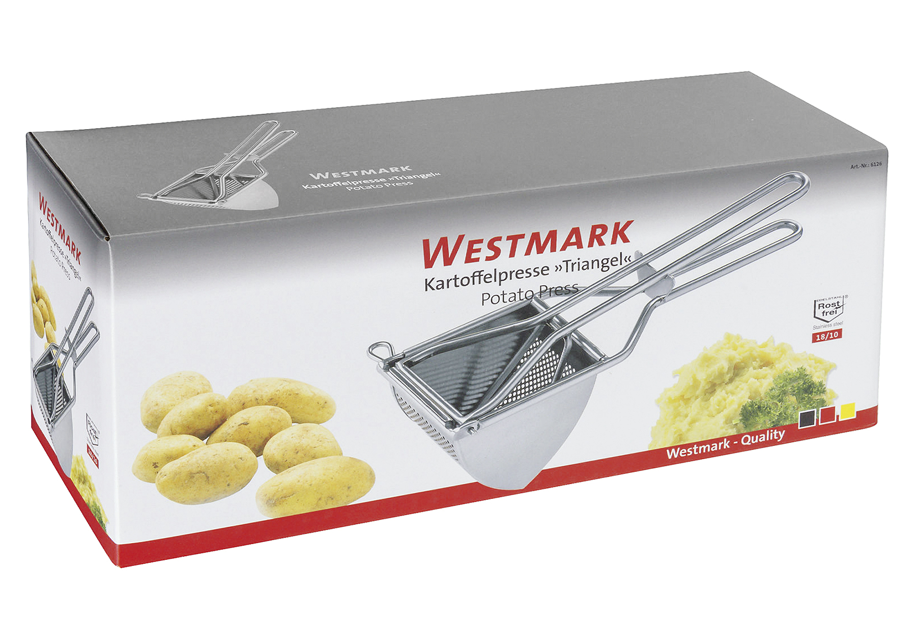 WESTMARK Kartoffelpresse Triangel Edelstahl 30x12x9,5cm