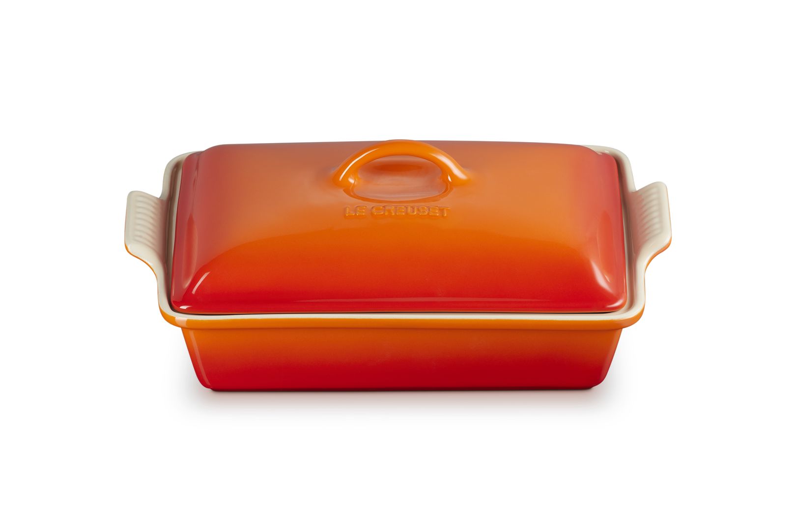 Le Creuset Kürbisbacker Aus Steingut - 22,9cm Mit Deckel, Weiß