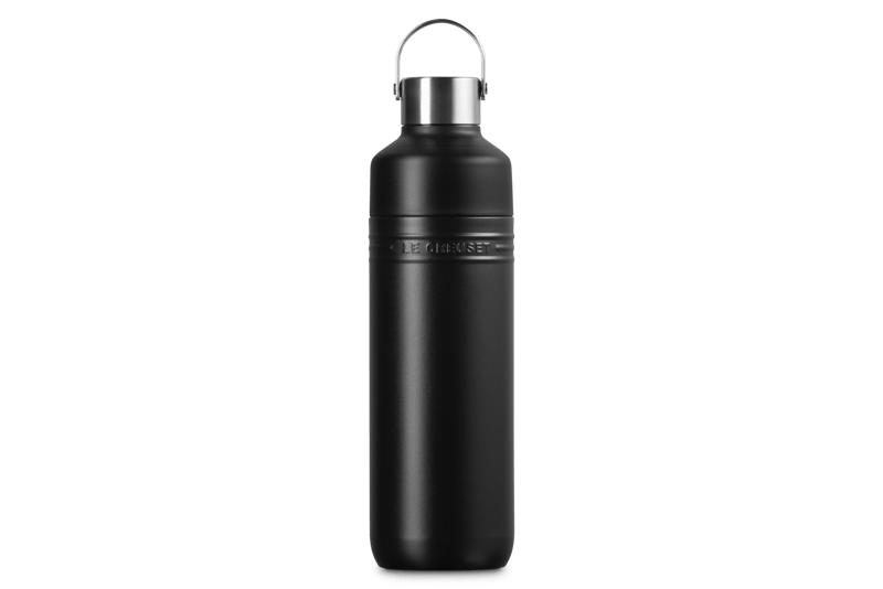 Le Creuset Trinkflasche 1L Schwarz Matt