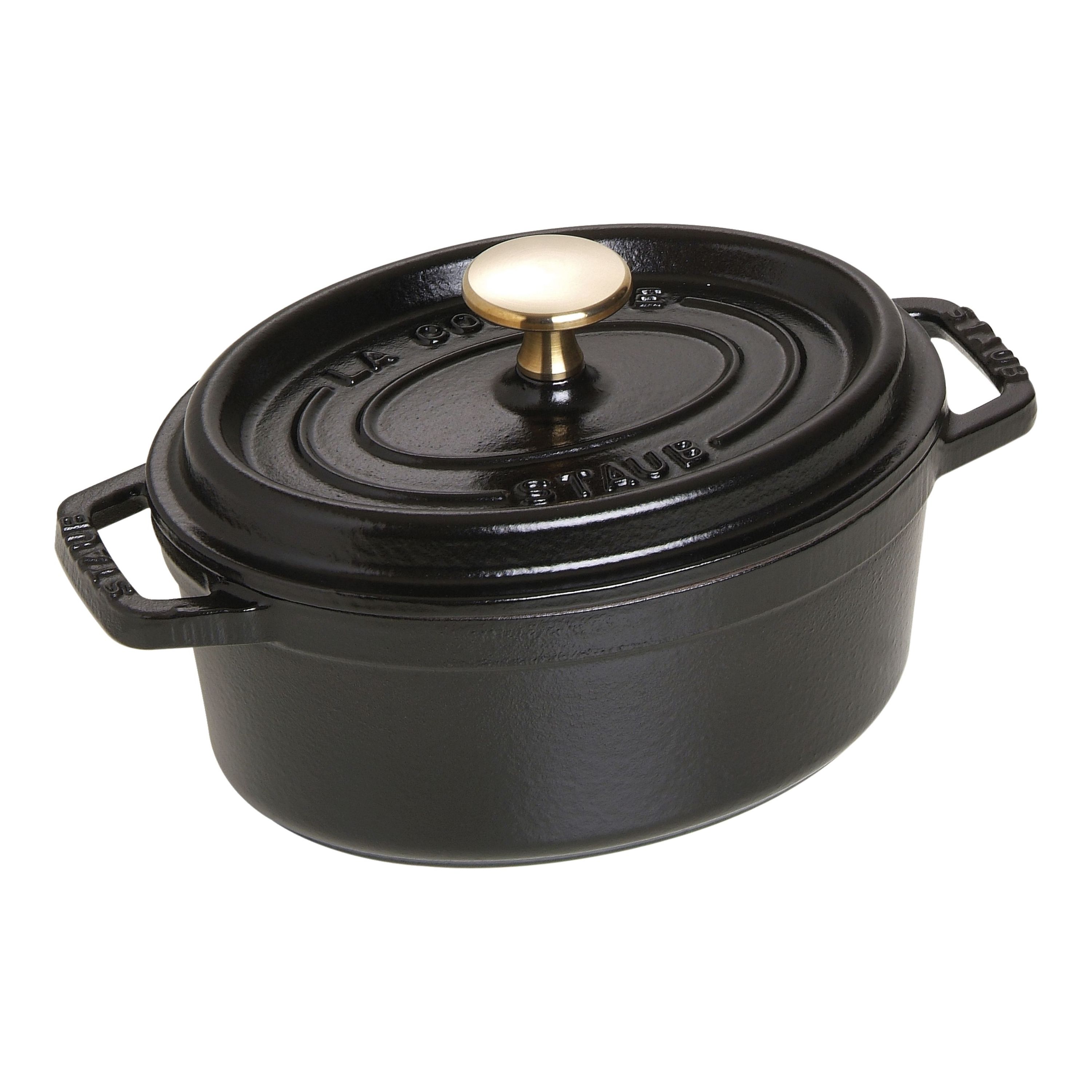 Staub La Cocotte Cocotte 17 cm, oval, Schwarz, Gusseisen