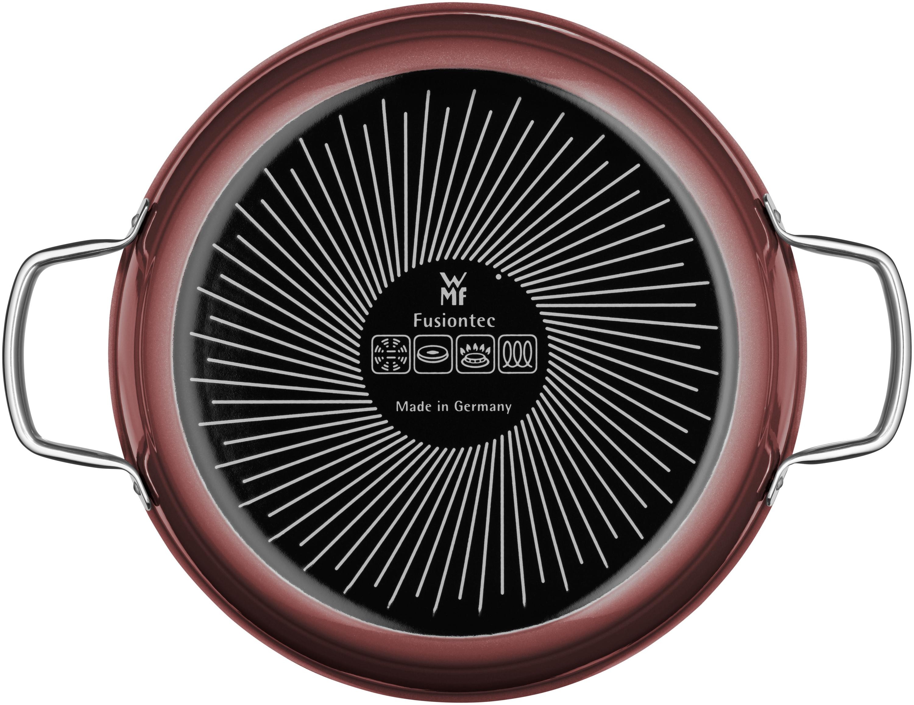 WMF Fusiontec Mineral Schmorpfanne mit Glasdeckel, 28 cm, Rose Quartz