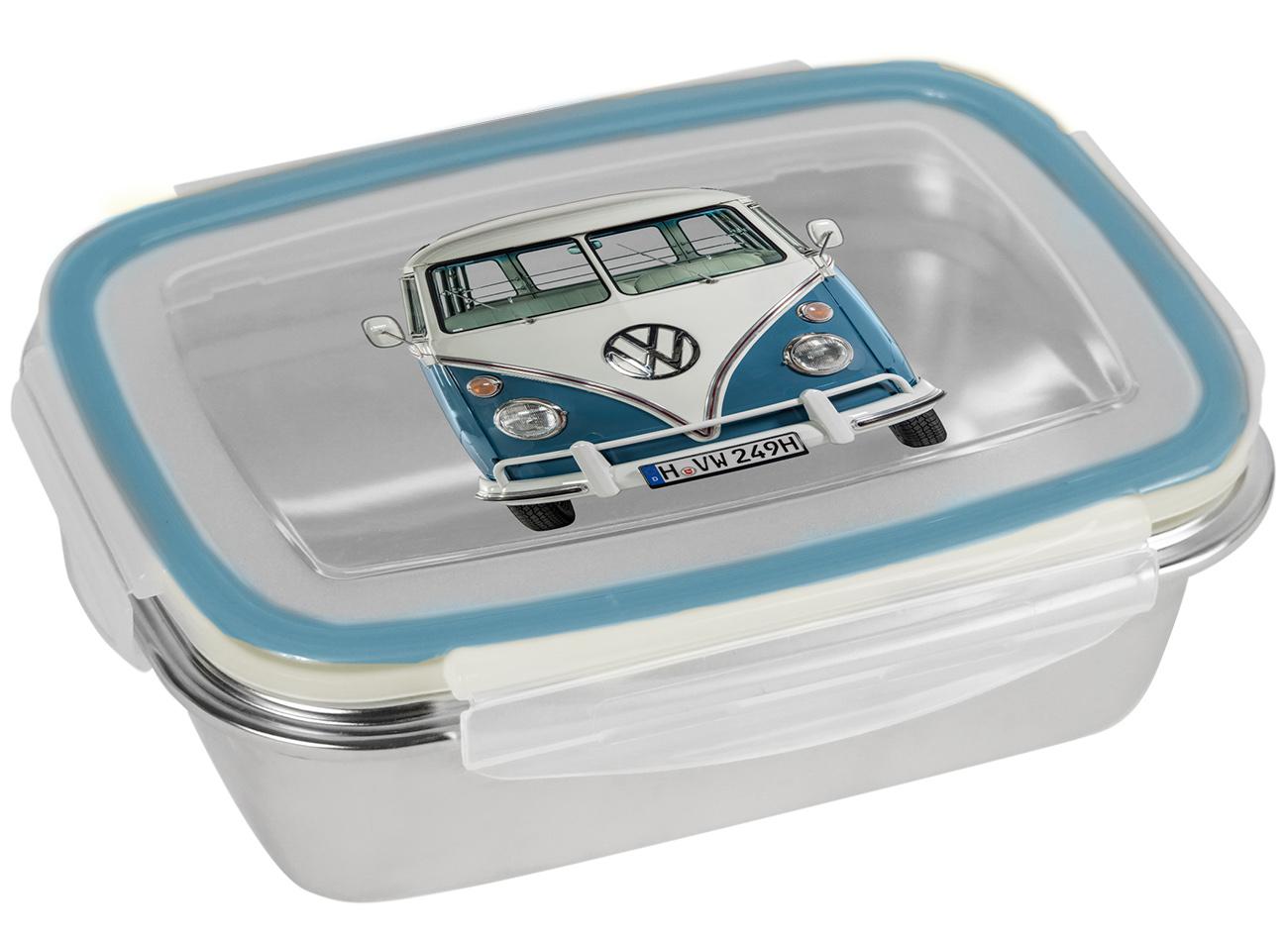 GEDA Brotdose VW Bulli Edelstahl blau 850ml