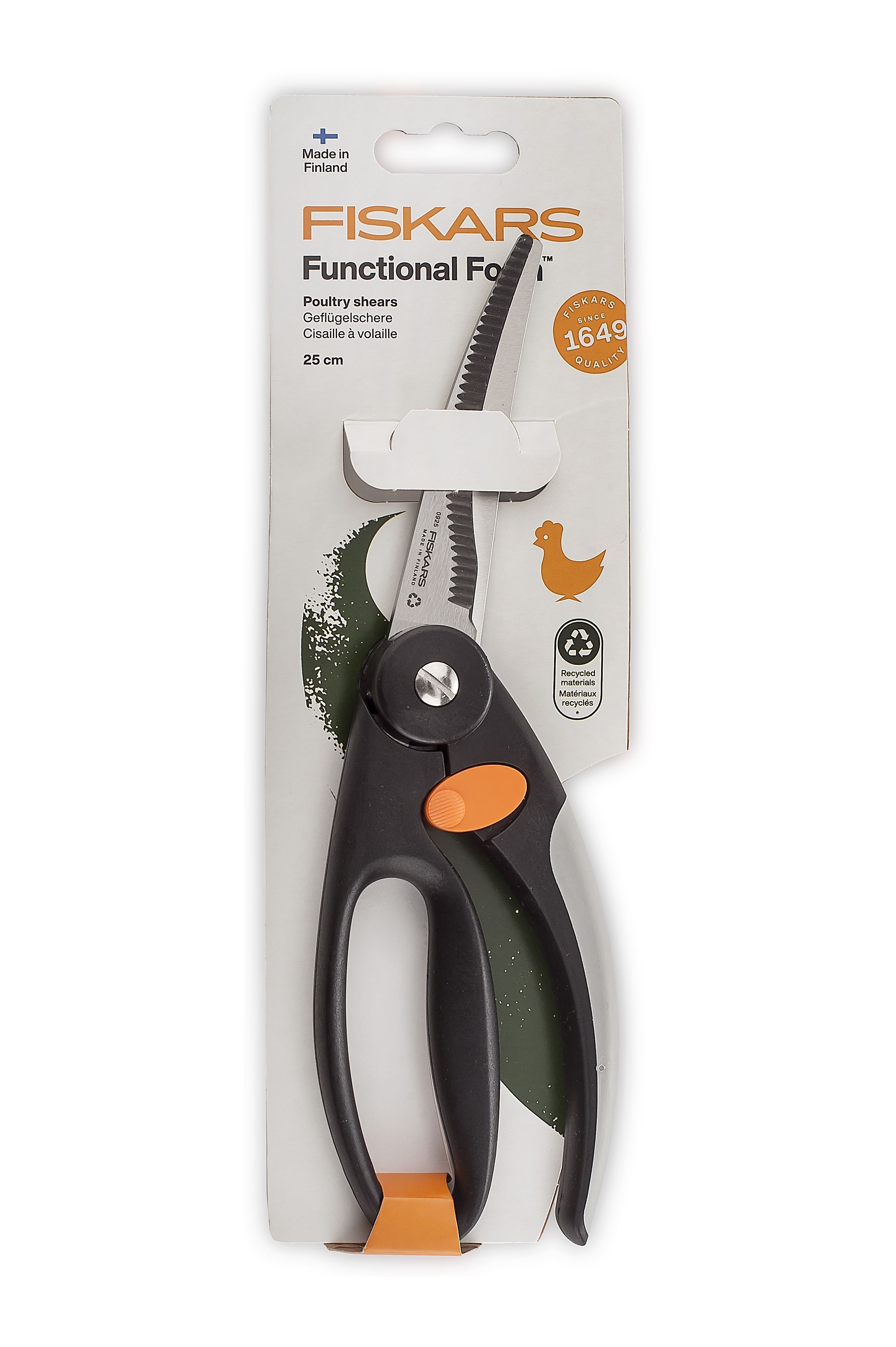 FISKARS Geflügelschere "Functional Form" schwarz / grau / orange