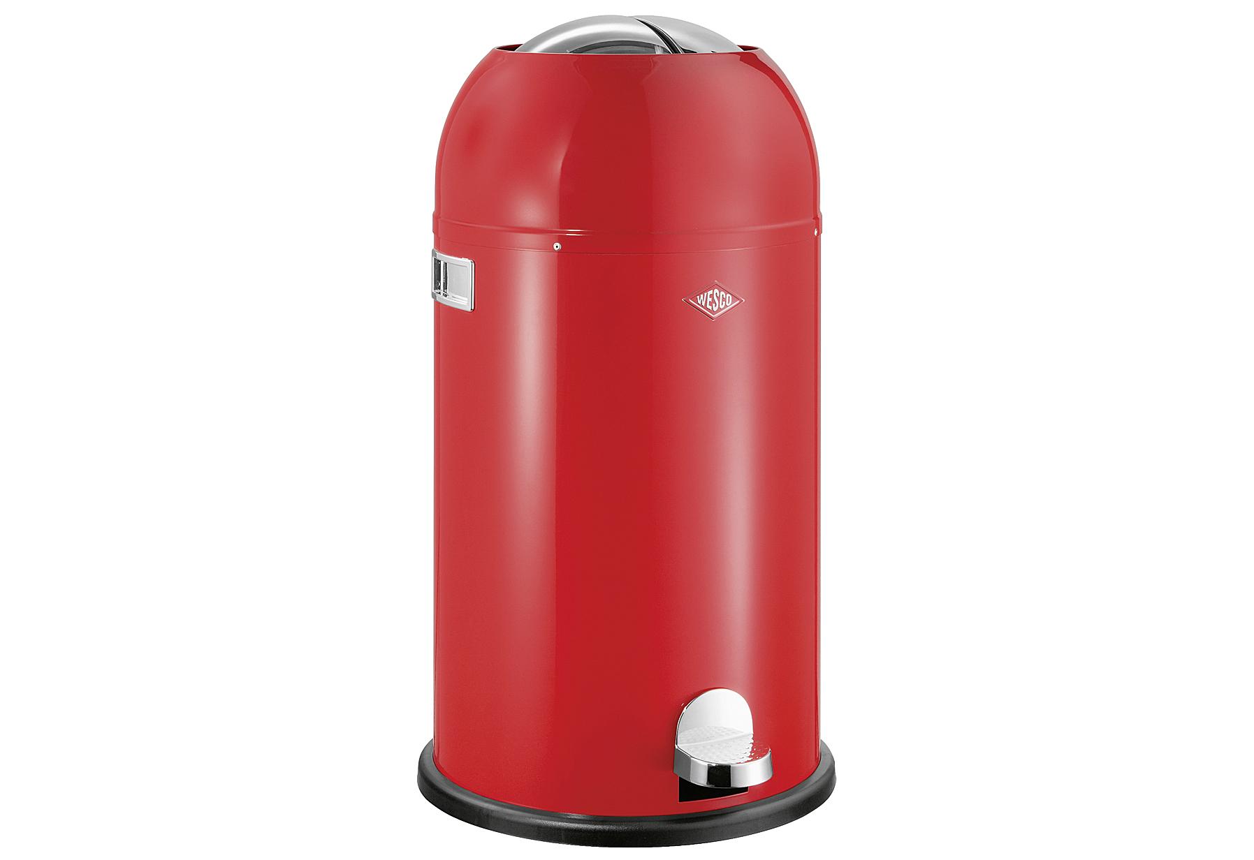 WESCO Tret-Abfallsammler "Kickmaster" 33000 ml rot