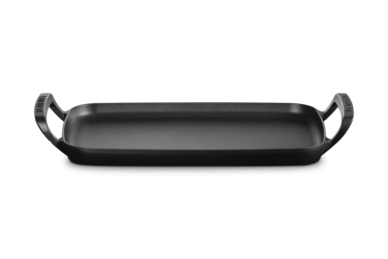 Le Creuset BBQ Outdoor Grillplatte rechteckig40 cm Schwarz Ma
