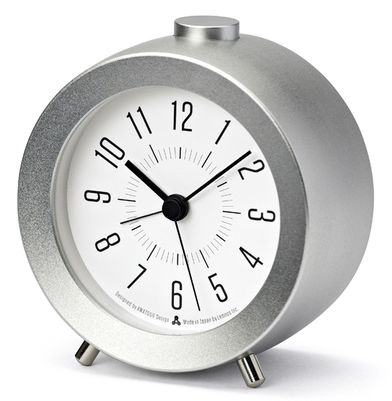 Lemnos Wecker AWA Clock-JIJI alarm / silver