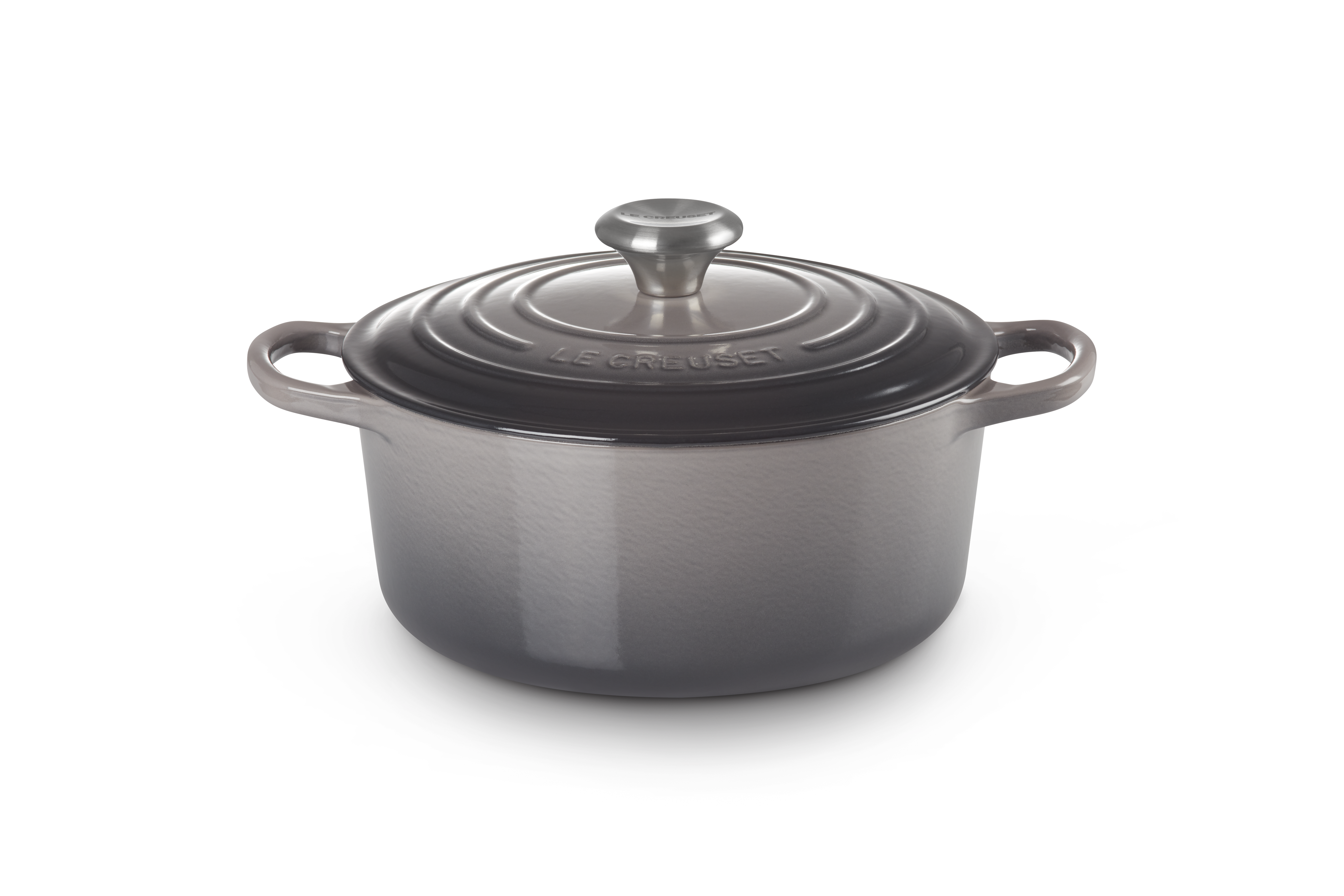 Le Creuset Bräter Signature, rund, 24 cm Flint Le Creuset Bräter Signature, rund, 24 cm Flint