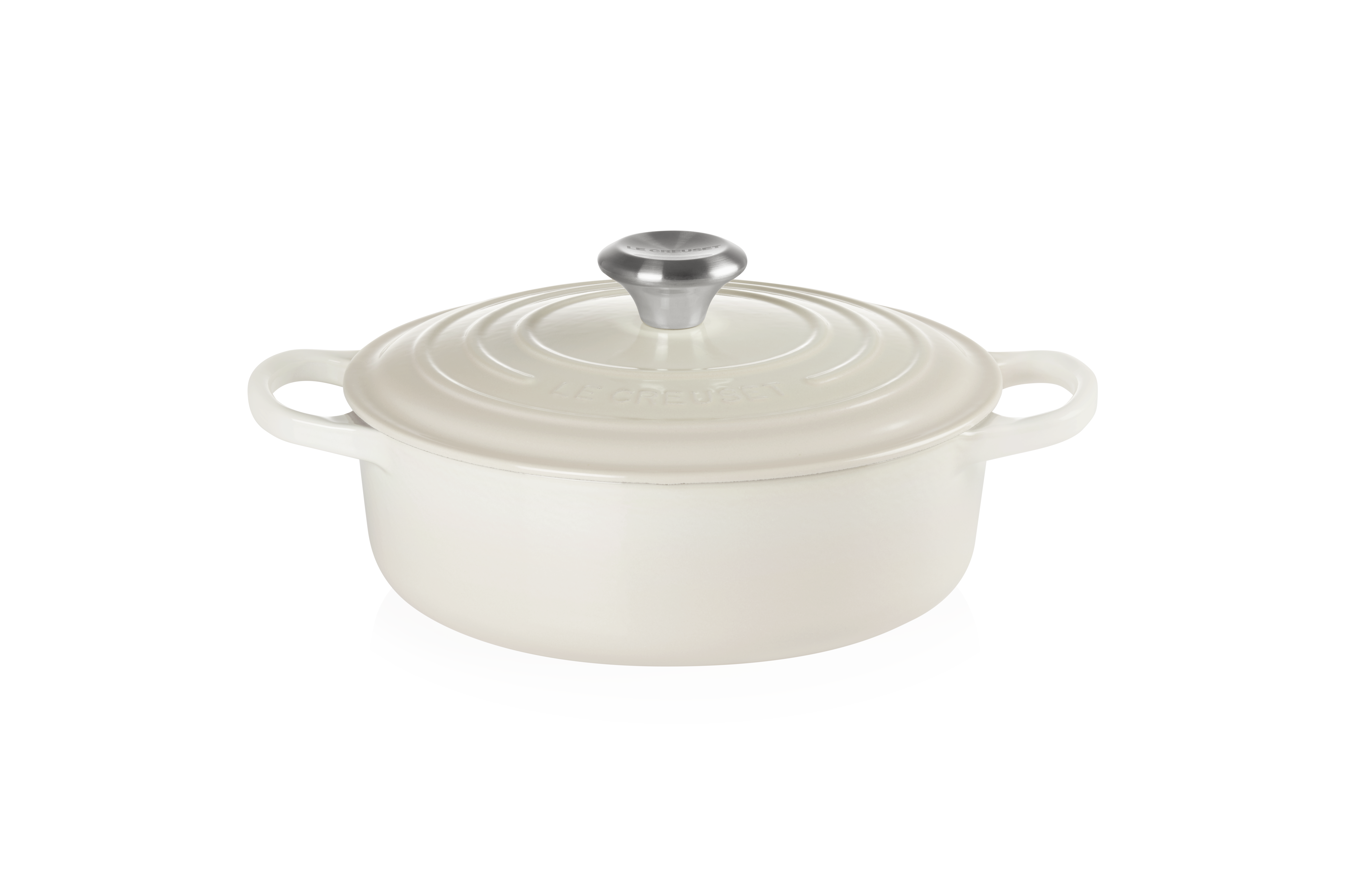 Le Creuset Gourmet-Bräter Signature 24 cm Meringue