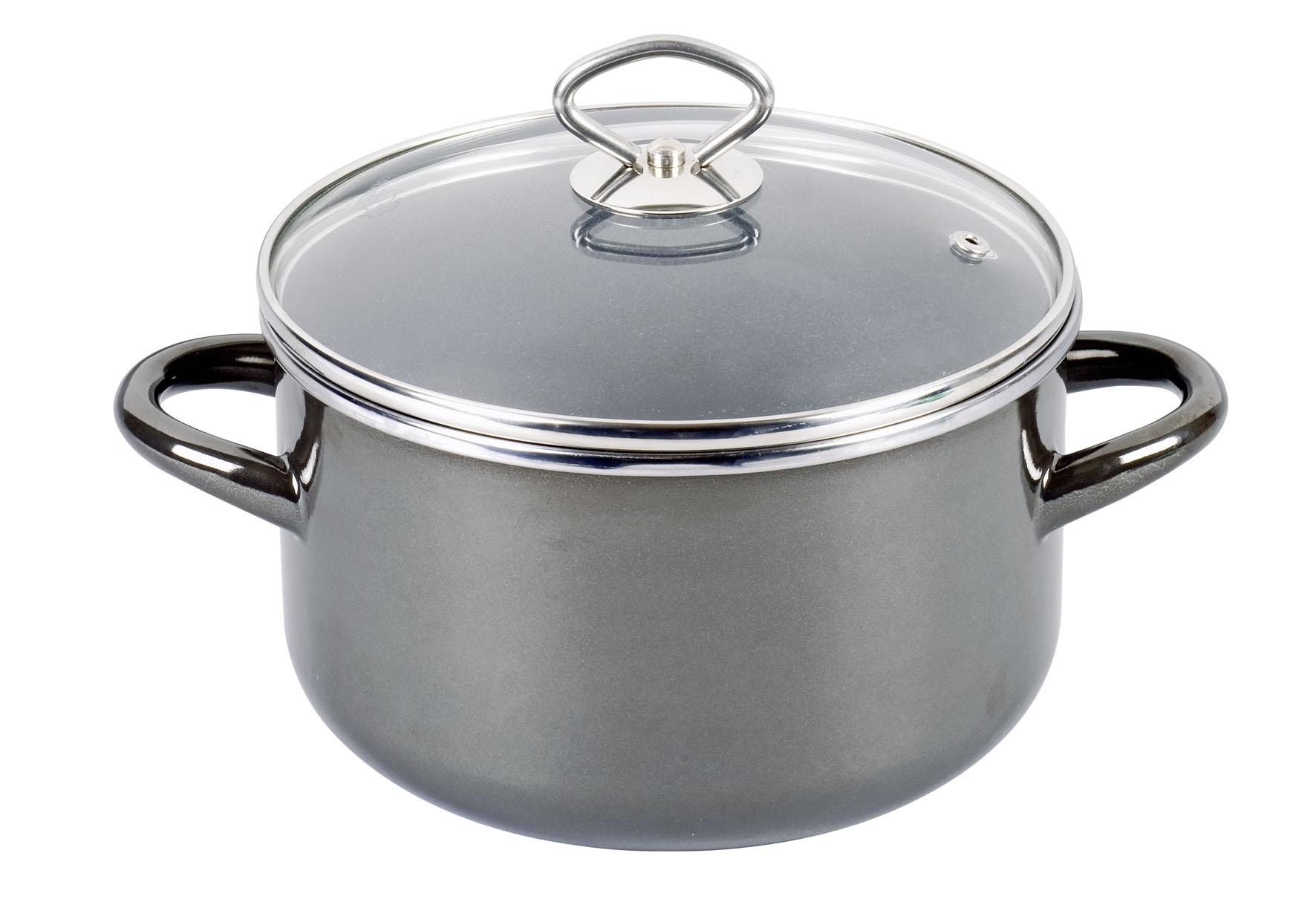 KOCHSTAR Fleischtopf Primus 5,6L Ø 24 cm schwarz metallic