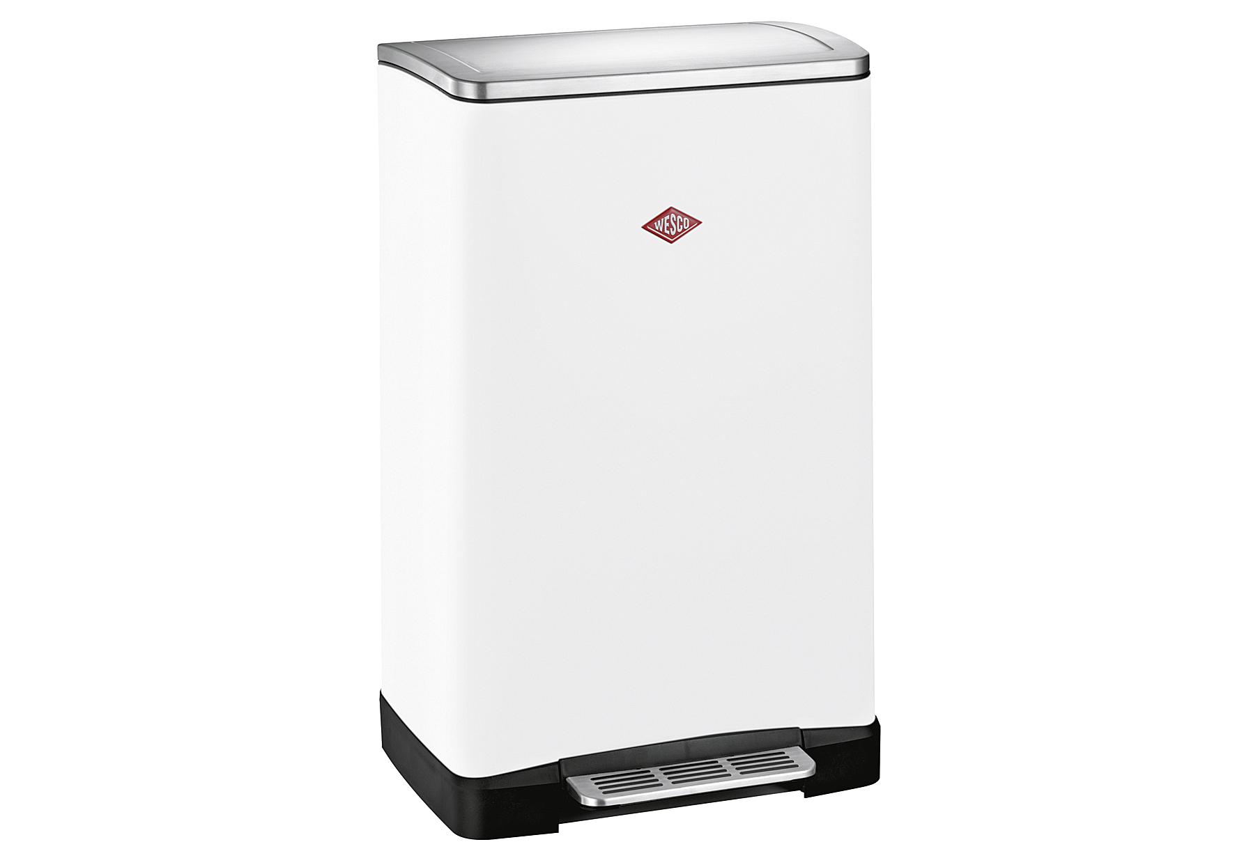 WESCO Tret-Abfallsammler "Big Double Boy" 36000 ml weiß matt