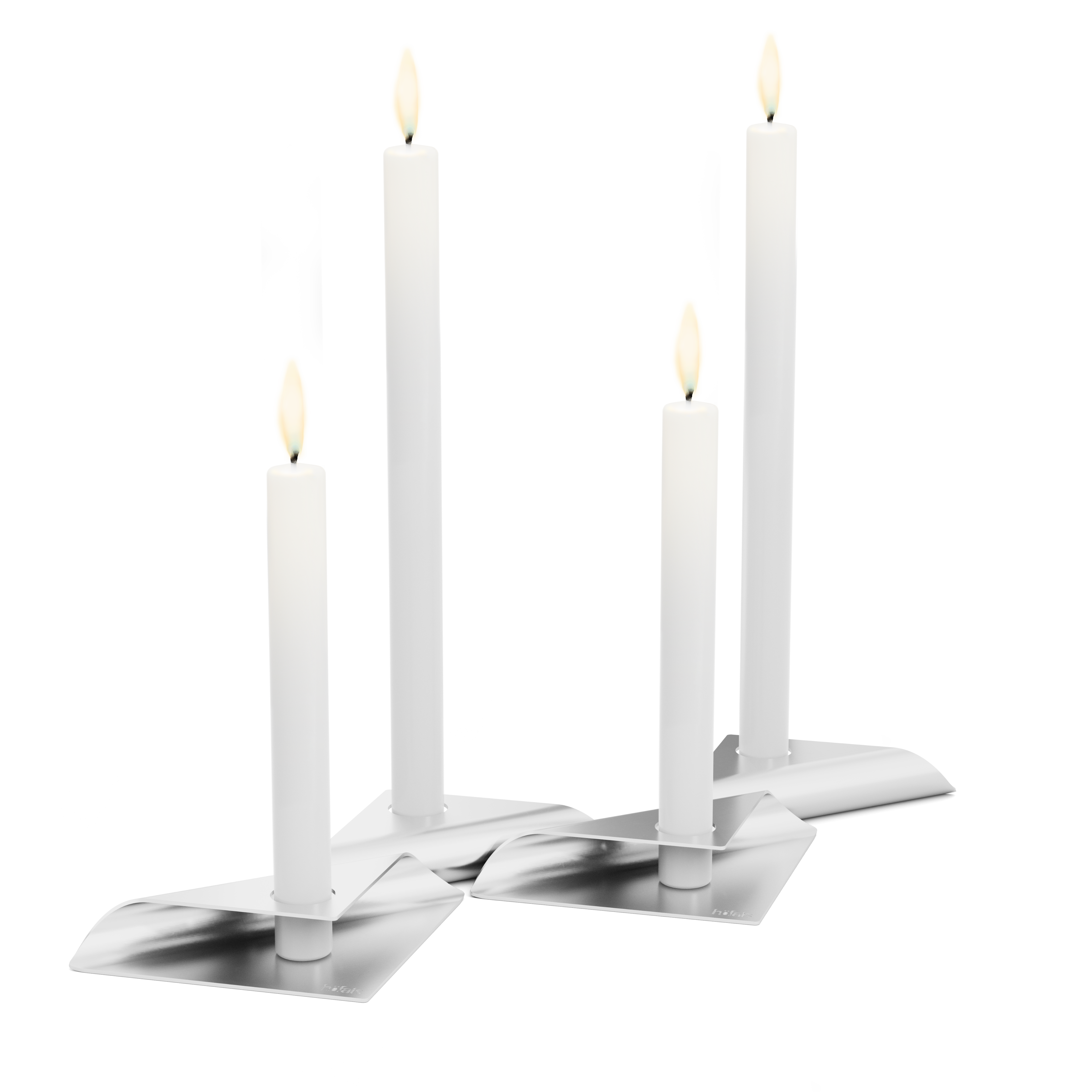 Höfats SQUARE CANDLE silber, VE 4