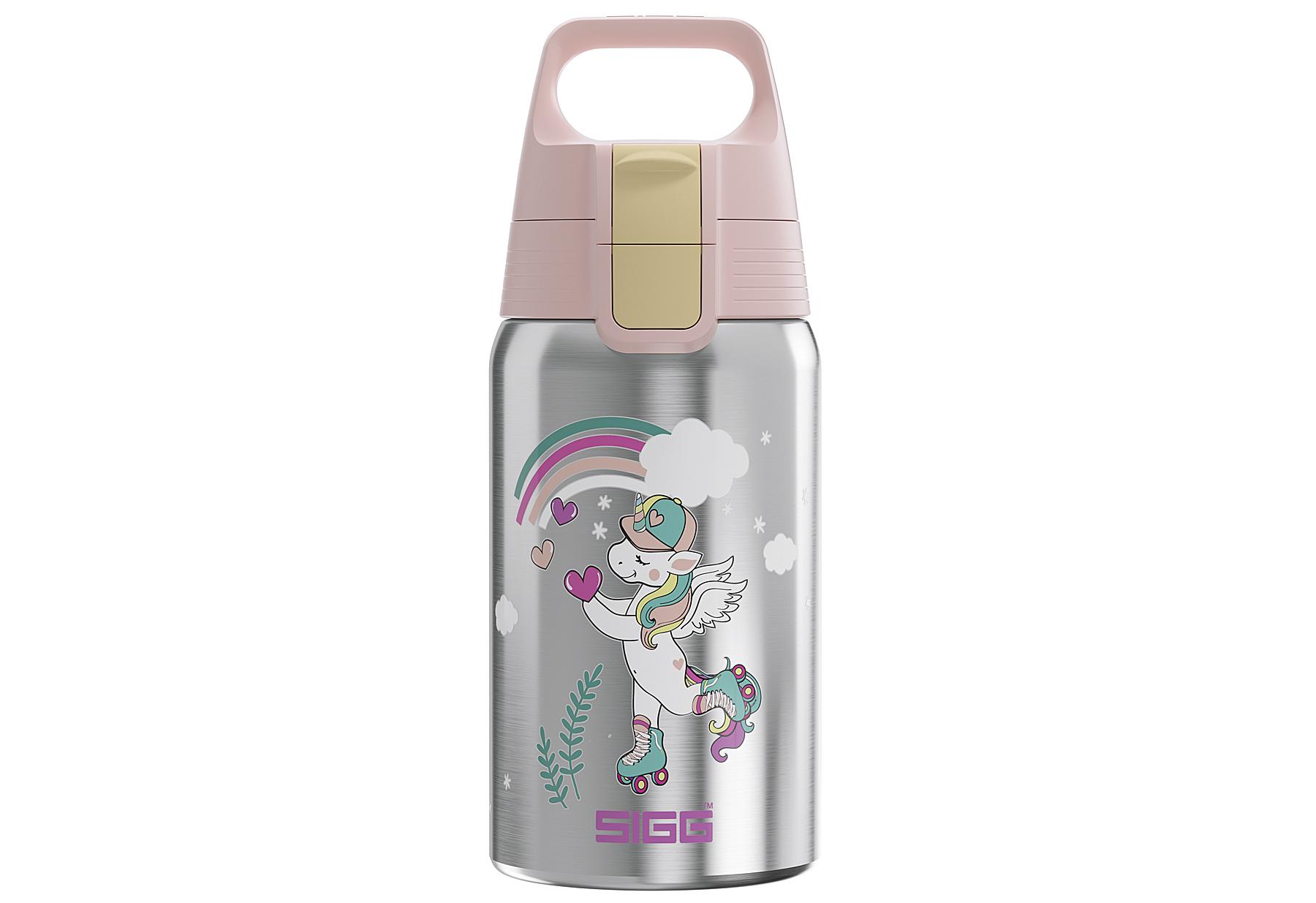 SIGG Trinkflasche Shield one "Uni Skate" Ø 7.3 cm 0.5 ml silber mit Motiv