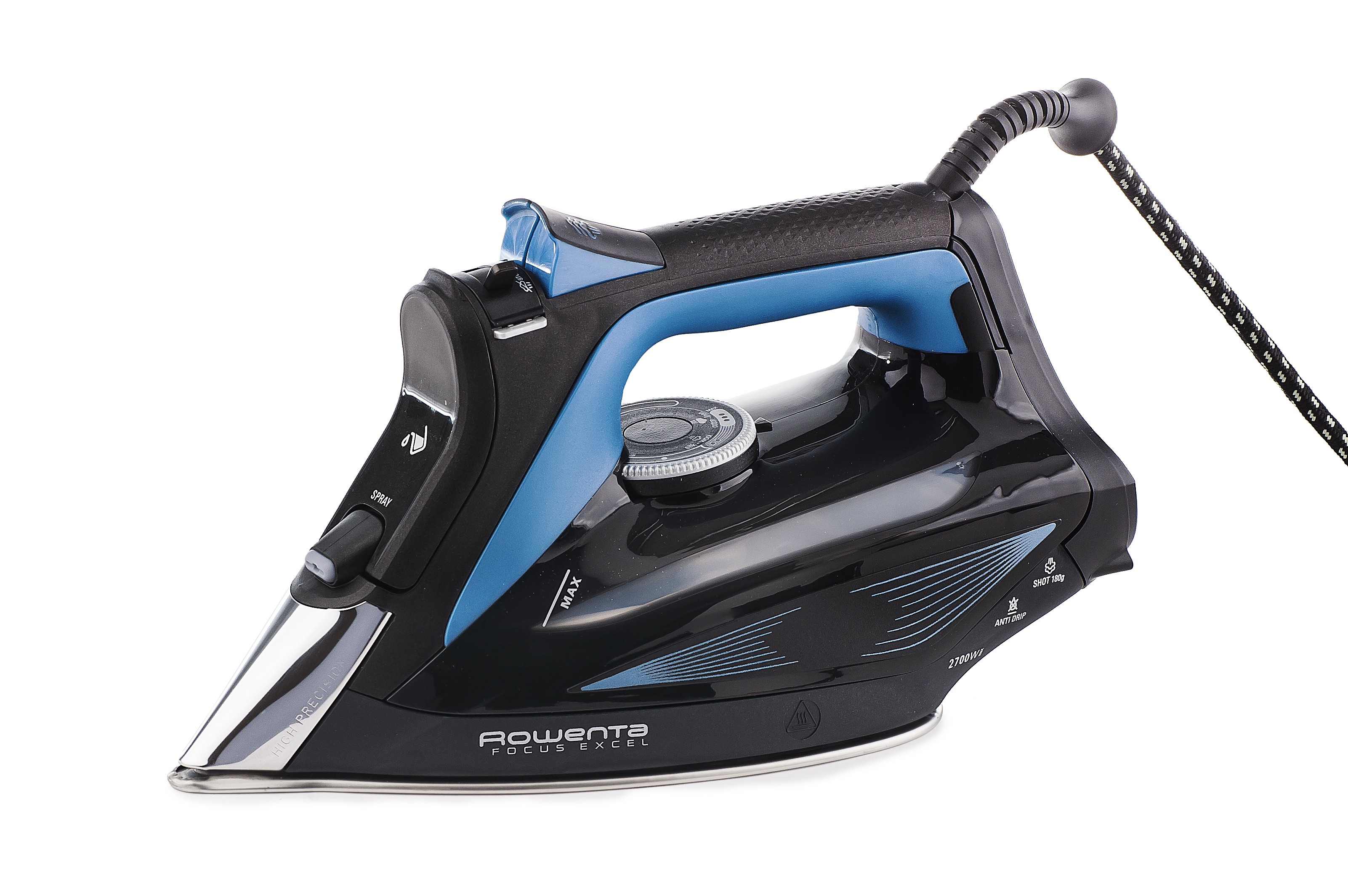 ROWENTA Dampfbügeleisen "Focus Excel" DW 5310 300 ml schwarz-blau