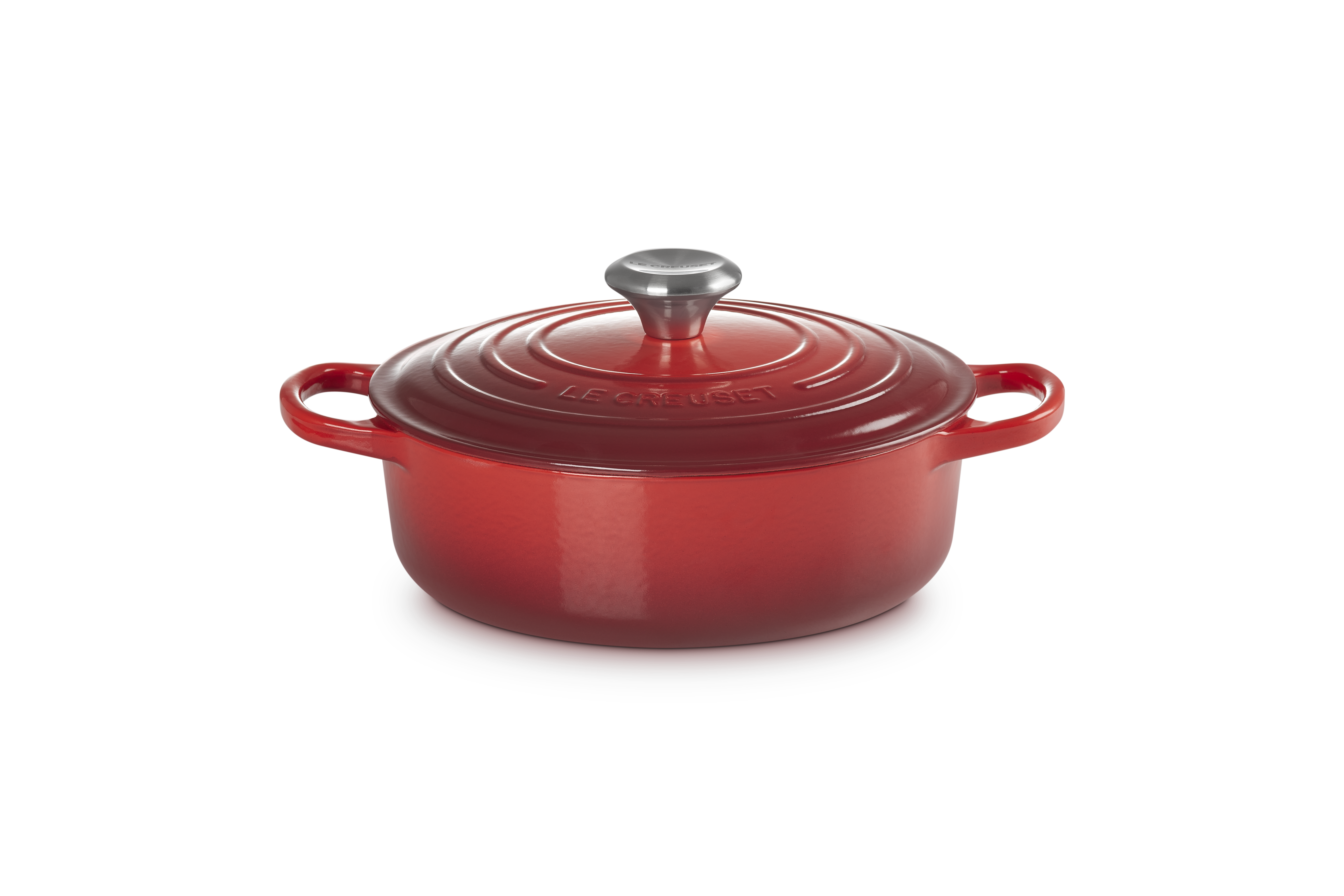 Le Creuset Gourmet-Bräter Signature 24 cm Rund Kirschrot Le Creuset Gourmet-Bräter Signature 24 cm Rund Kirschrot