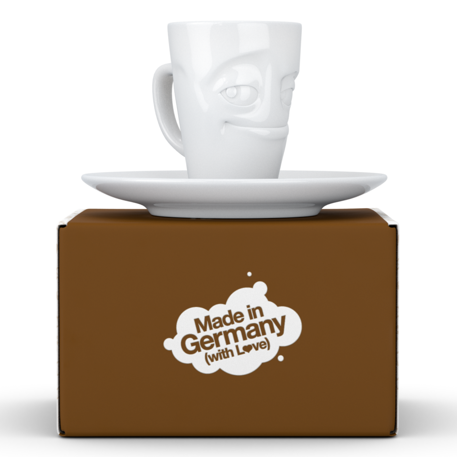 Tassen Espresso Mug mit Henkel - verschmitzt weiß