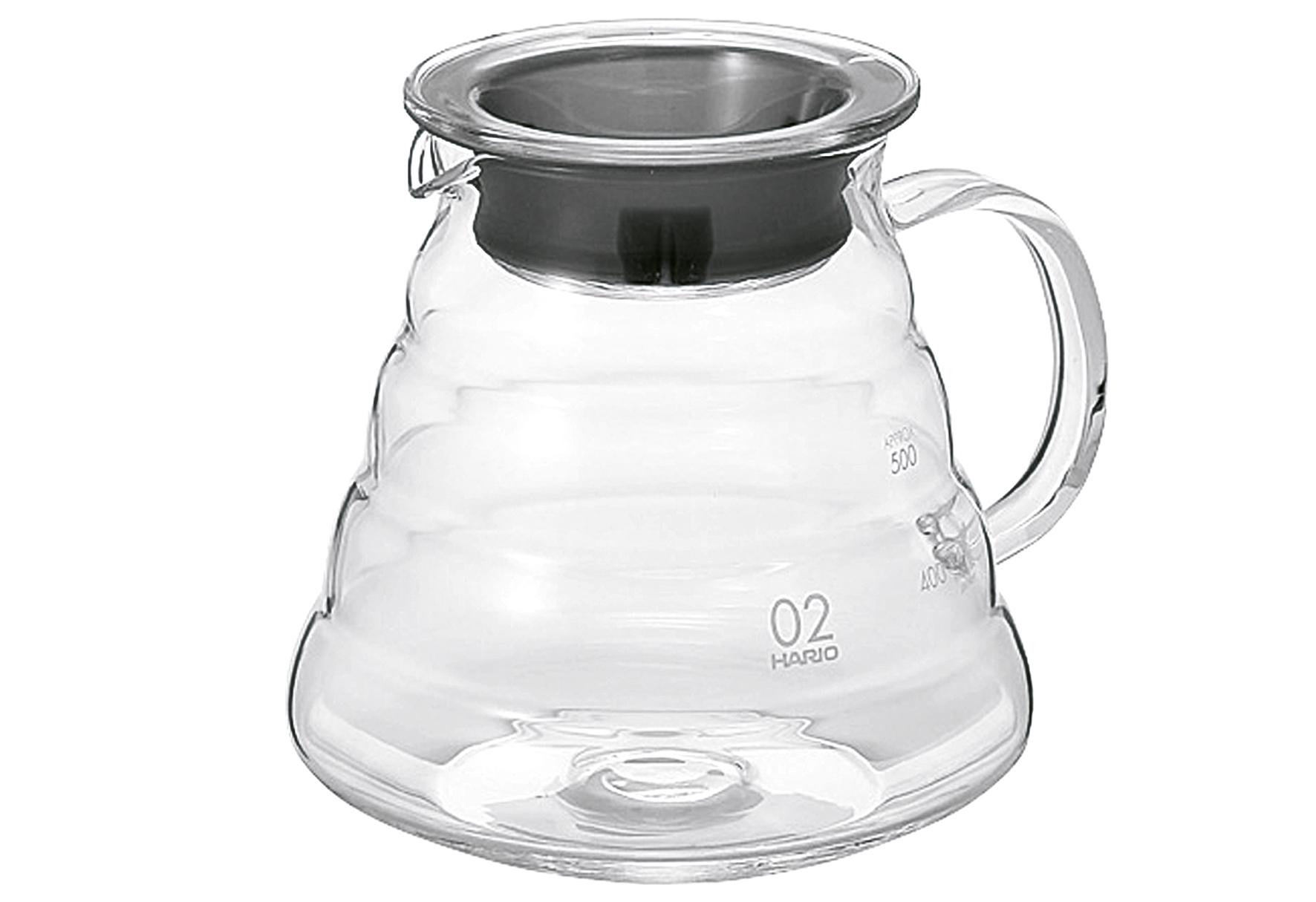 HARIO Kaffeekanne Gr.02 "V60" 3 Tassen 600 ml transparent / schwarz