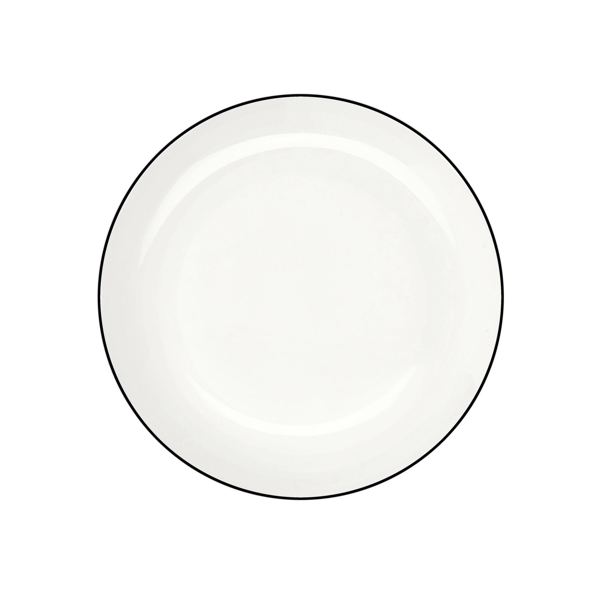 ASA ligne noire Dessertteller, ligne noire weiß glänzend