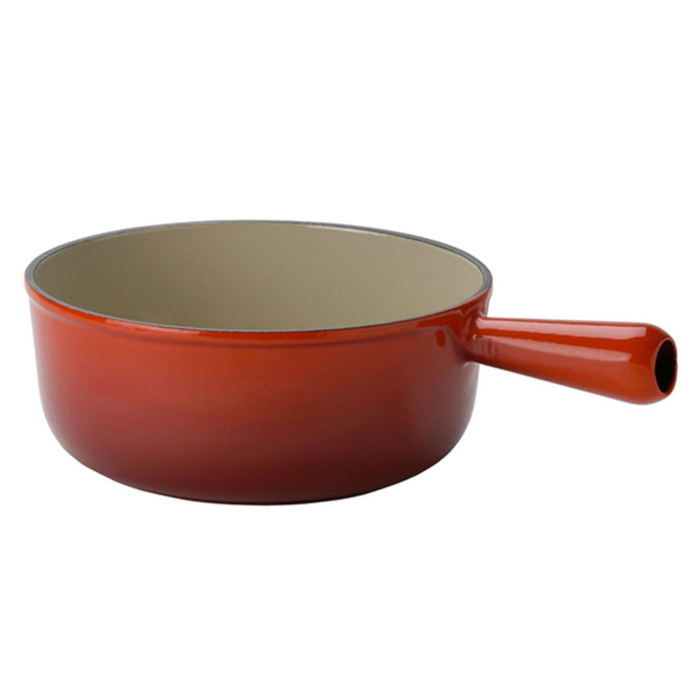 Le Creuset Caquelon Savoyard / Bourguignon, Modèle 3 Tulipes Bleues - Fonte émaillée